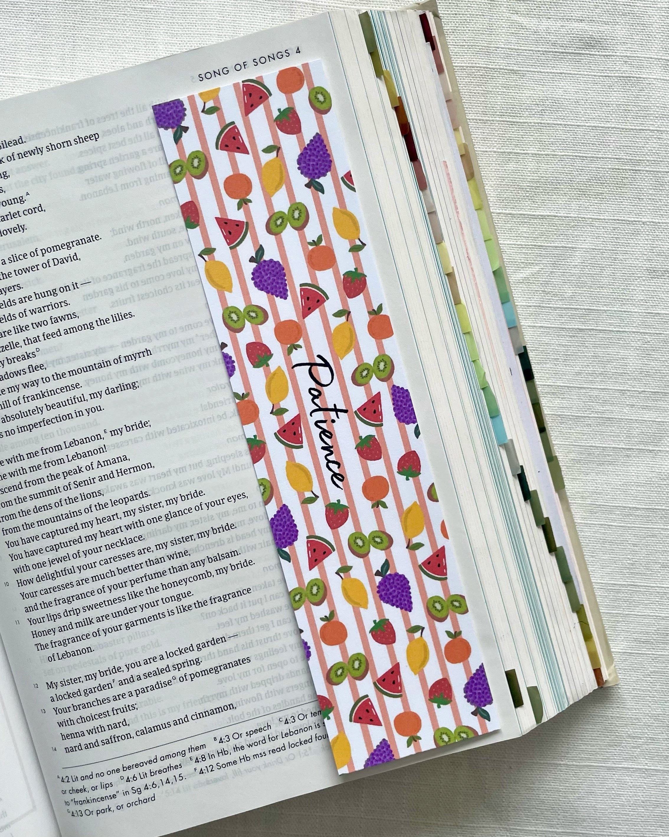 Fruits Of The Spirit Laminated Bookmark