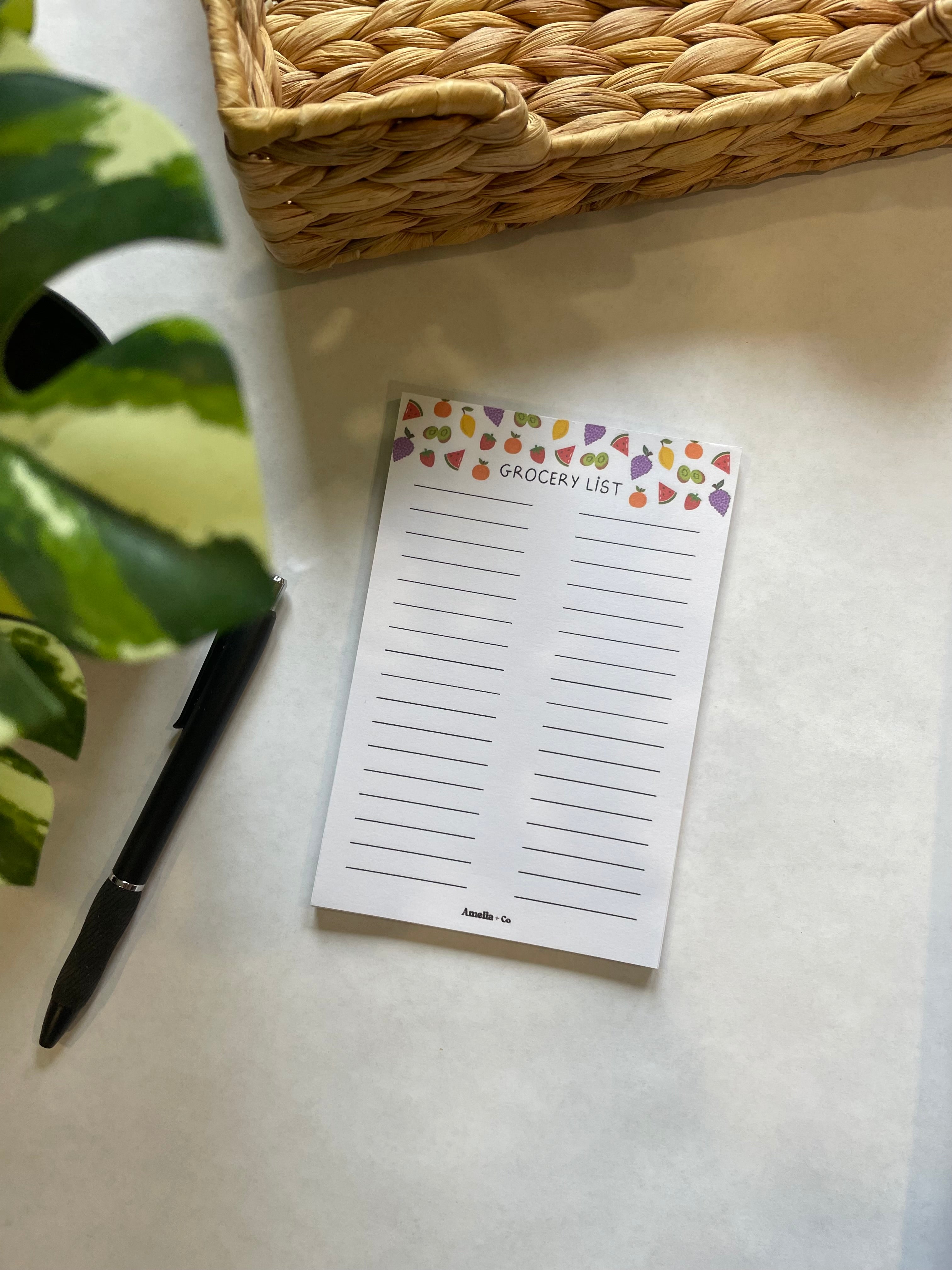 Grocery List Notepad