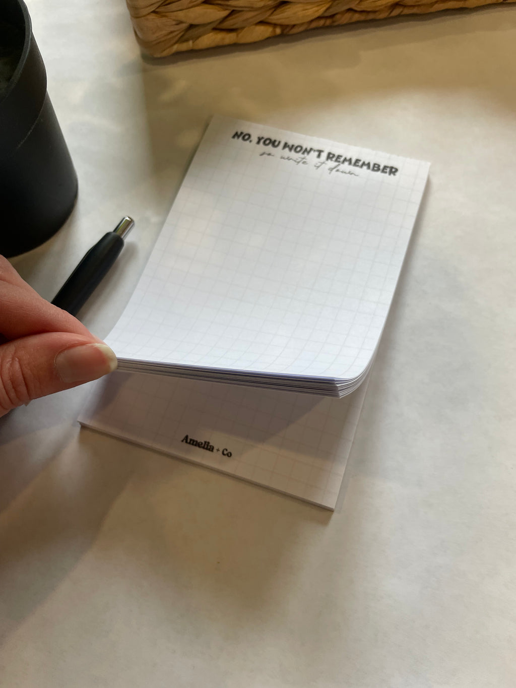 No, You Won’t Remember So Write It Down Notepad