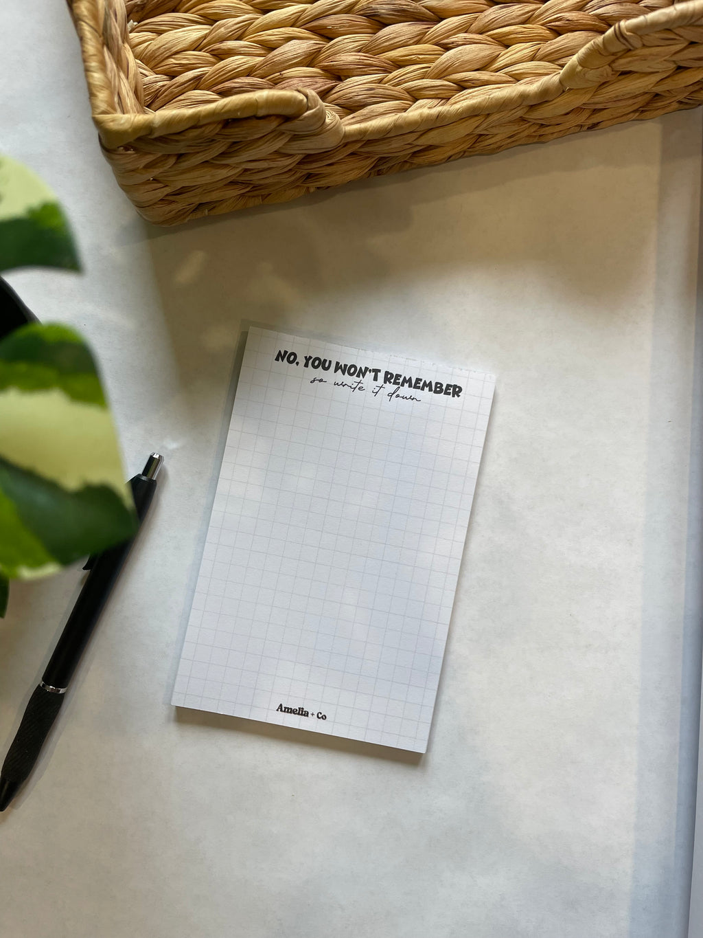 No, You Won’t Remember So Write It Down Notepad