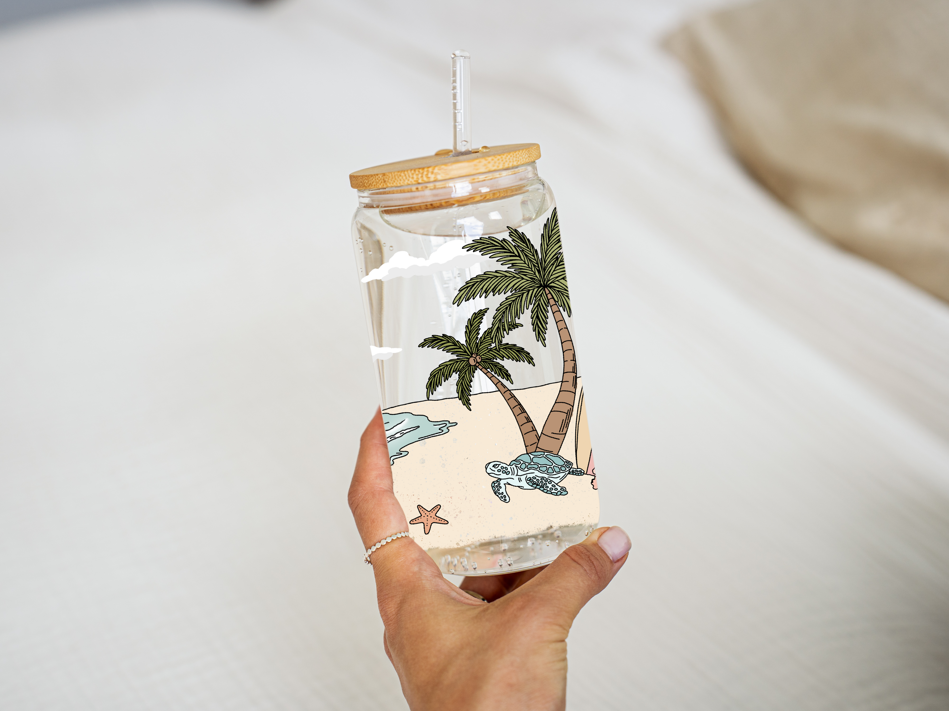 Coastal Tide Glass Cup
