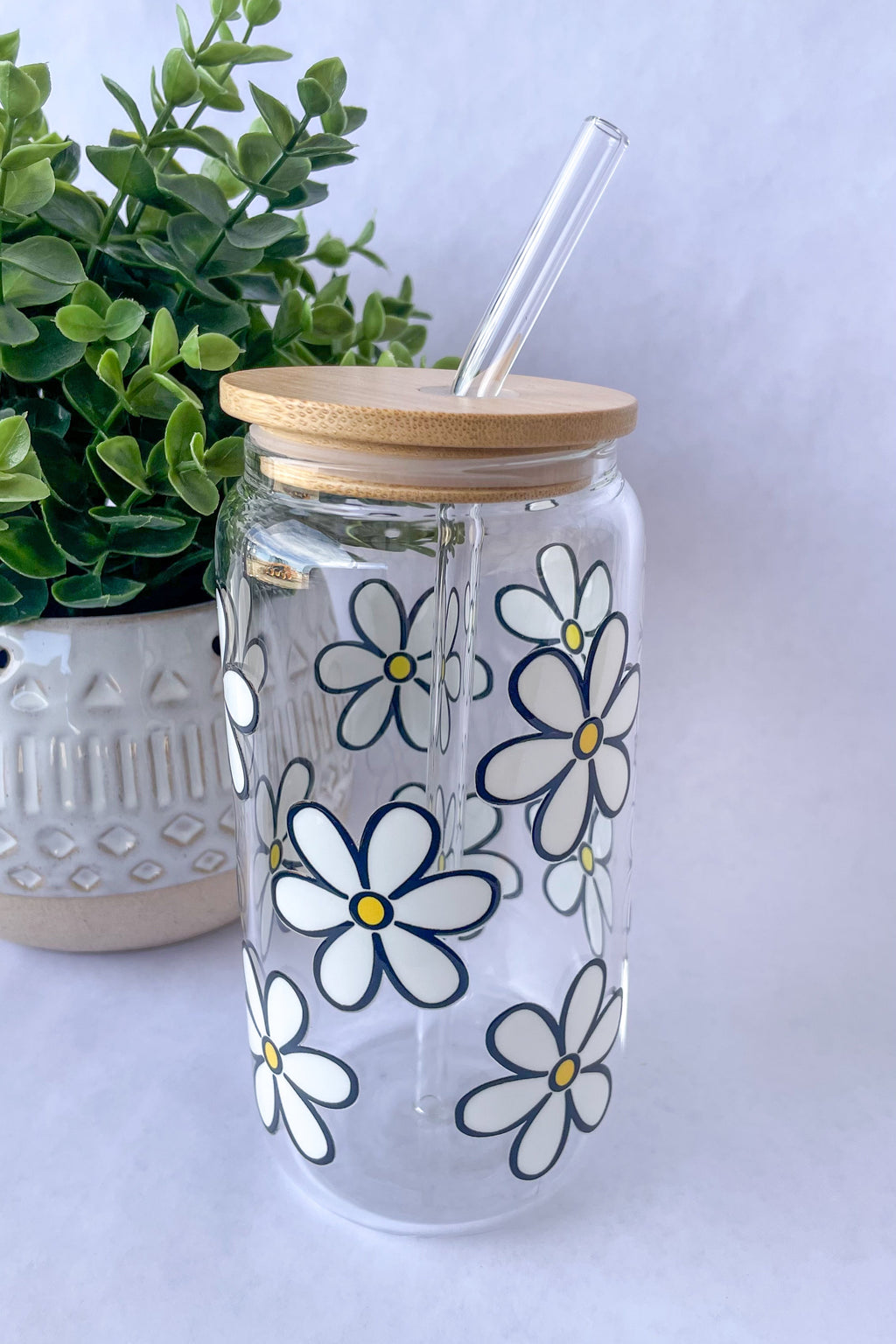 Daisy Glass Cup