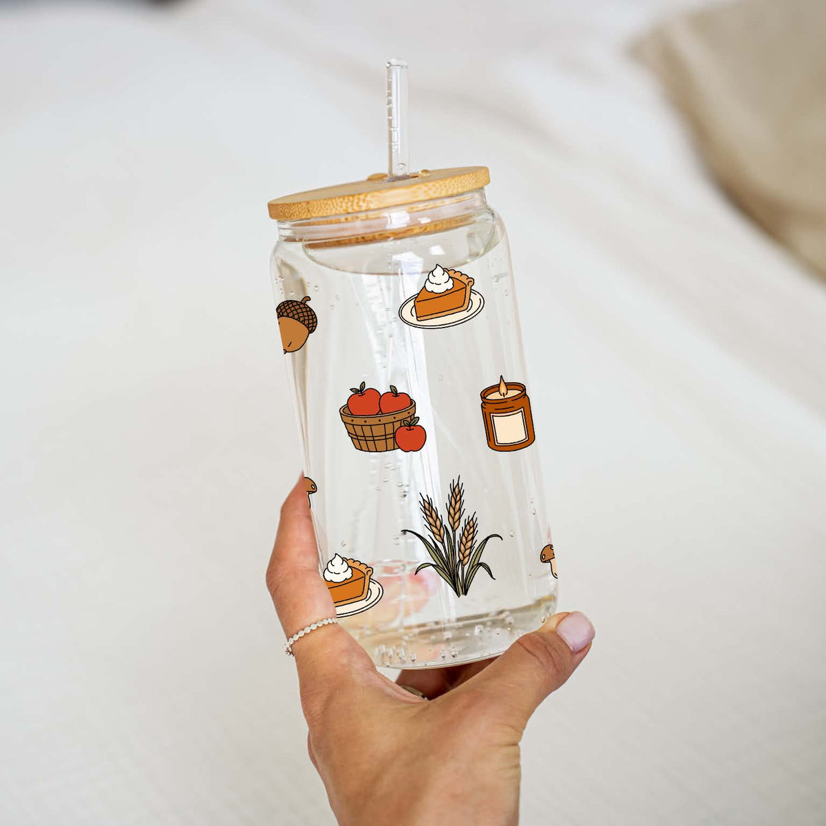 Autumn Harvest Glass Cup