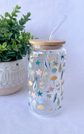 Pastel Summer Glass Cup