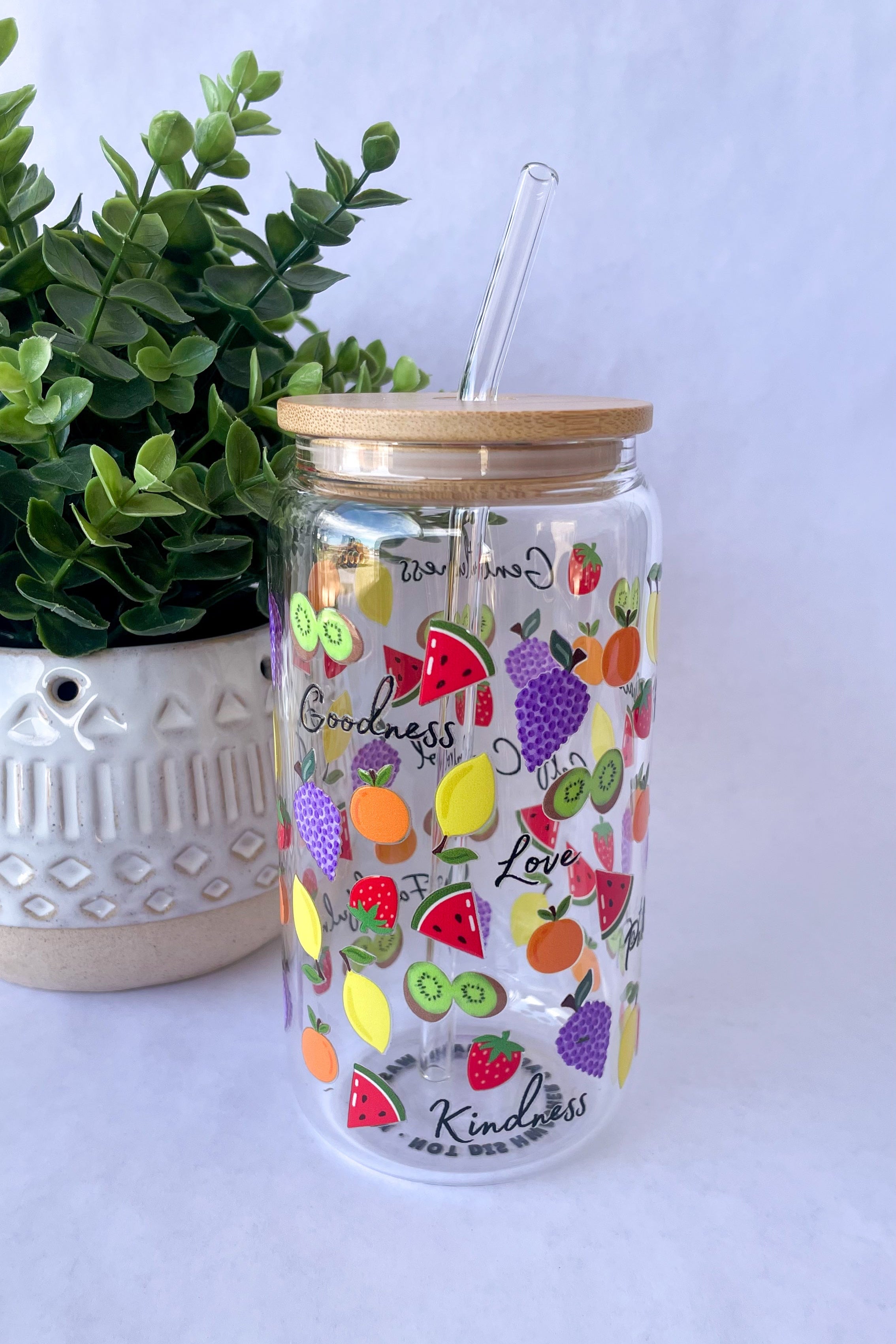 Fruits of The Spirit Glass Cup