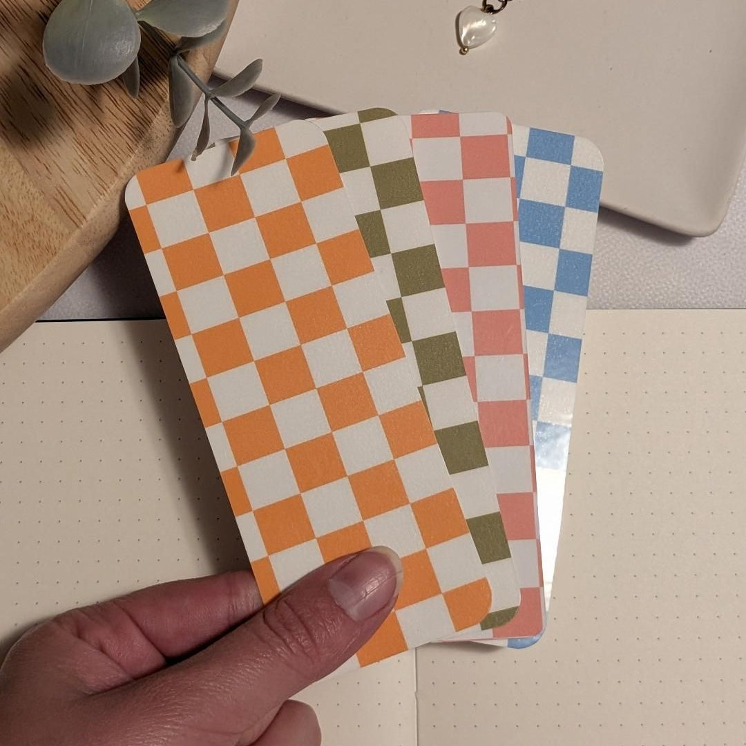 Checkered Laminated Bookmark