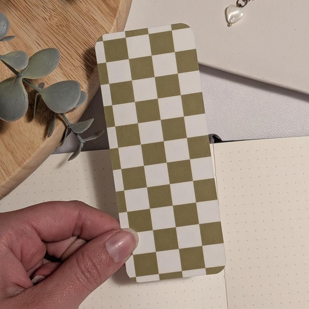 Checkered Laminated Bookmark