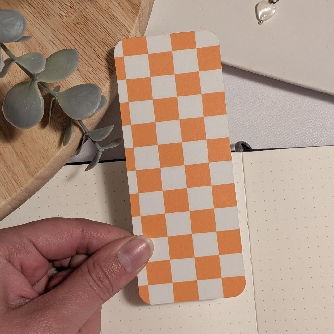 Checkered Laminated Bookmark