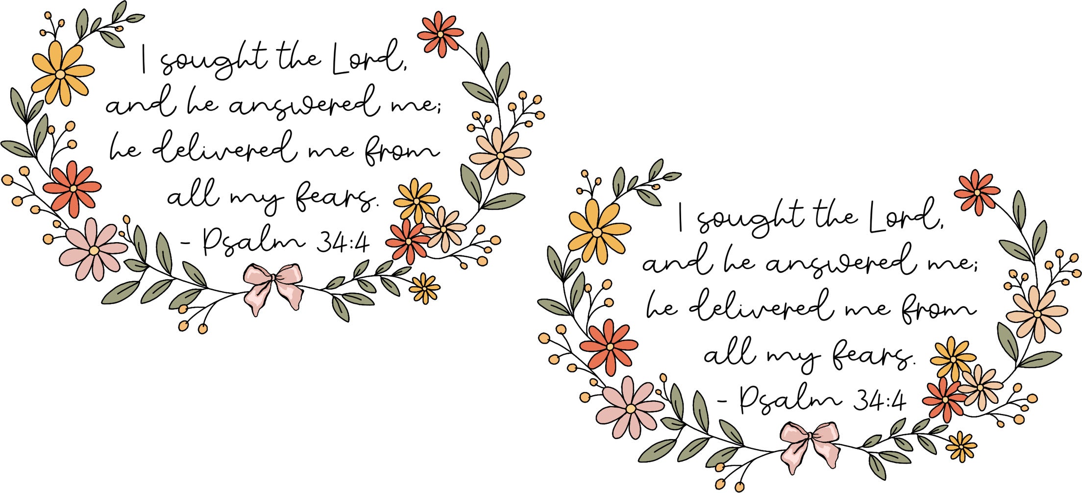 Psalm 34:4 Glass Cup