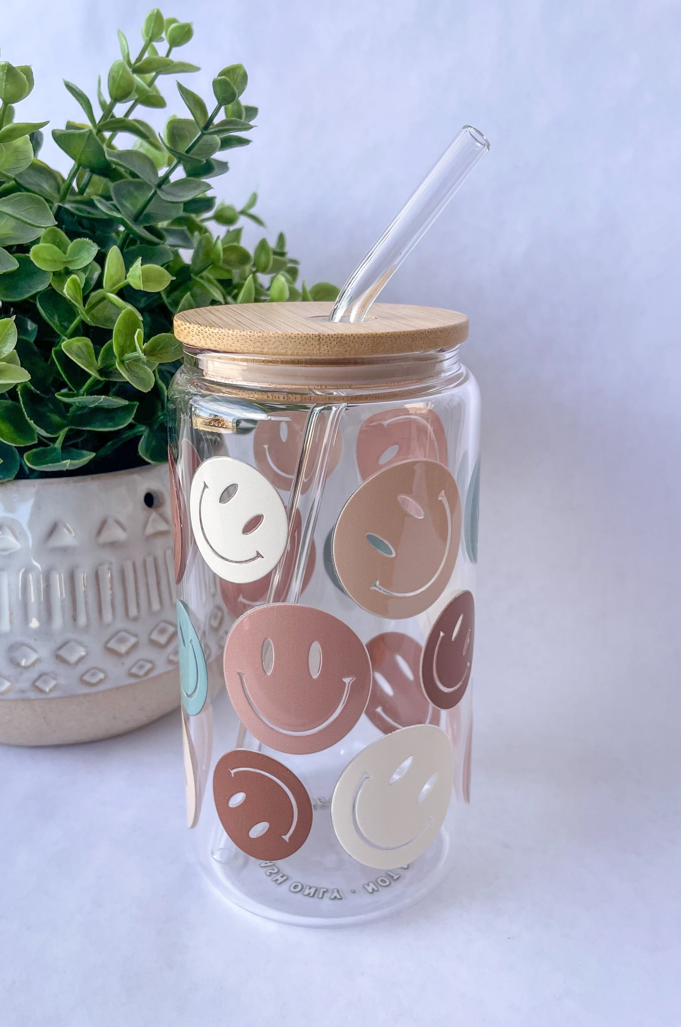 Smiley Glass Cup