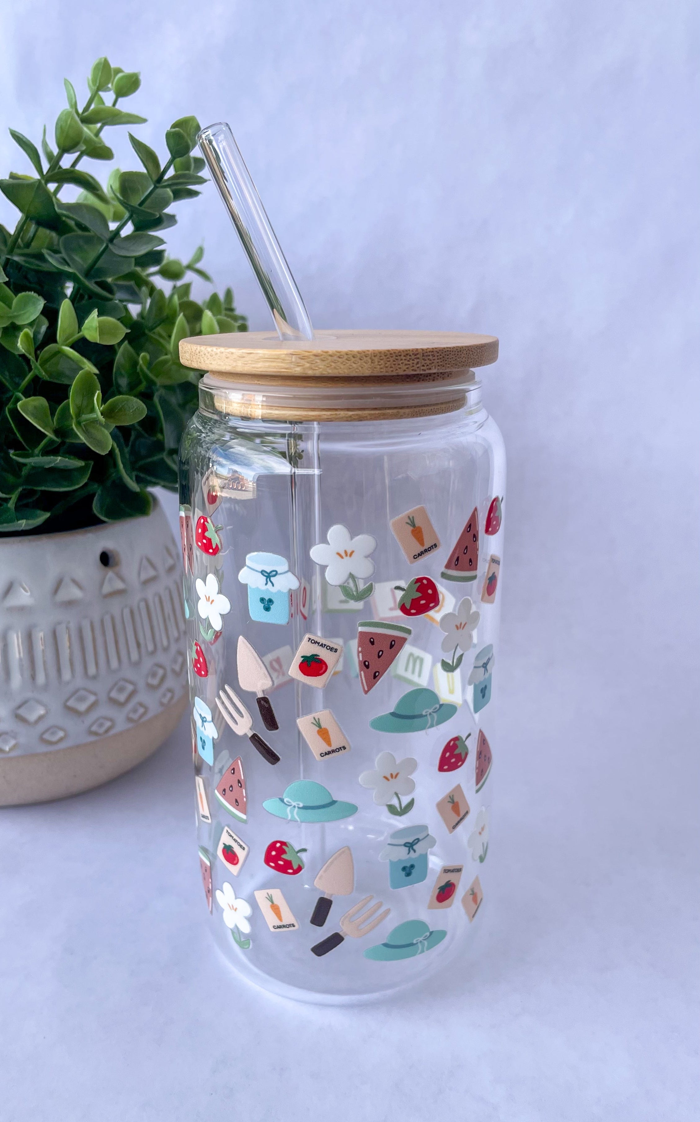 Hello Summer Glass Cup
