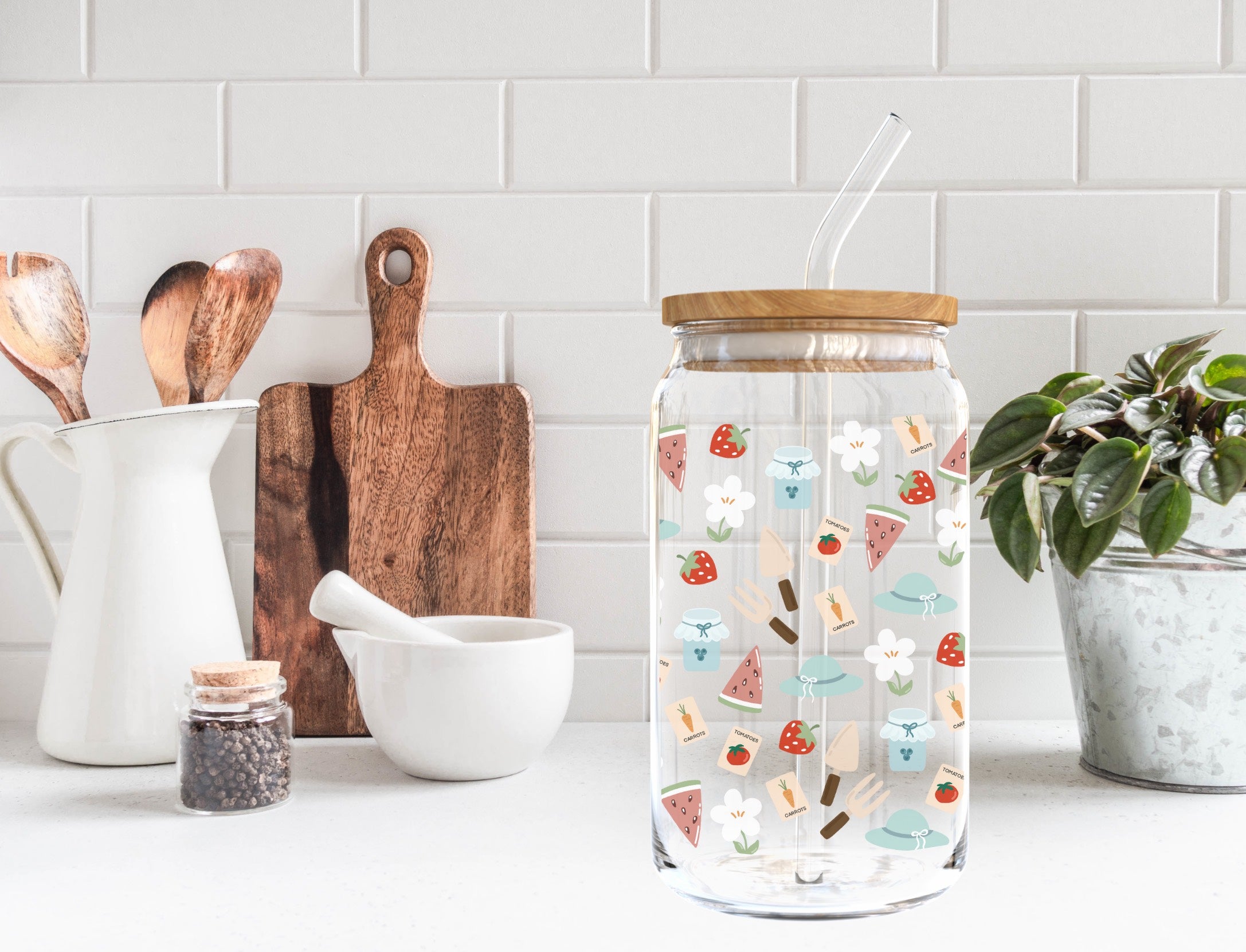 Hello Summer Glass Cup