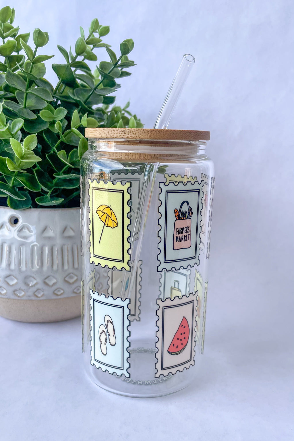 Stamps Glass Cup