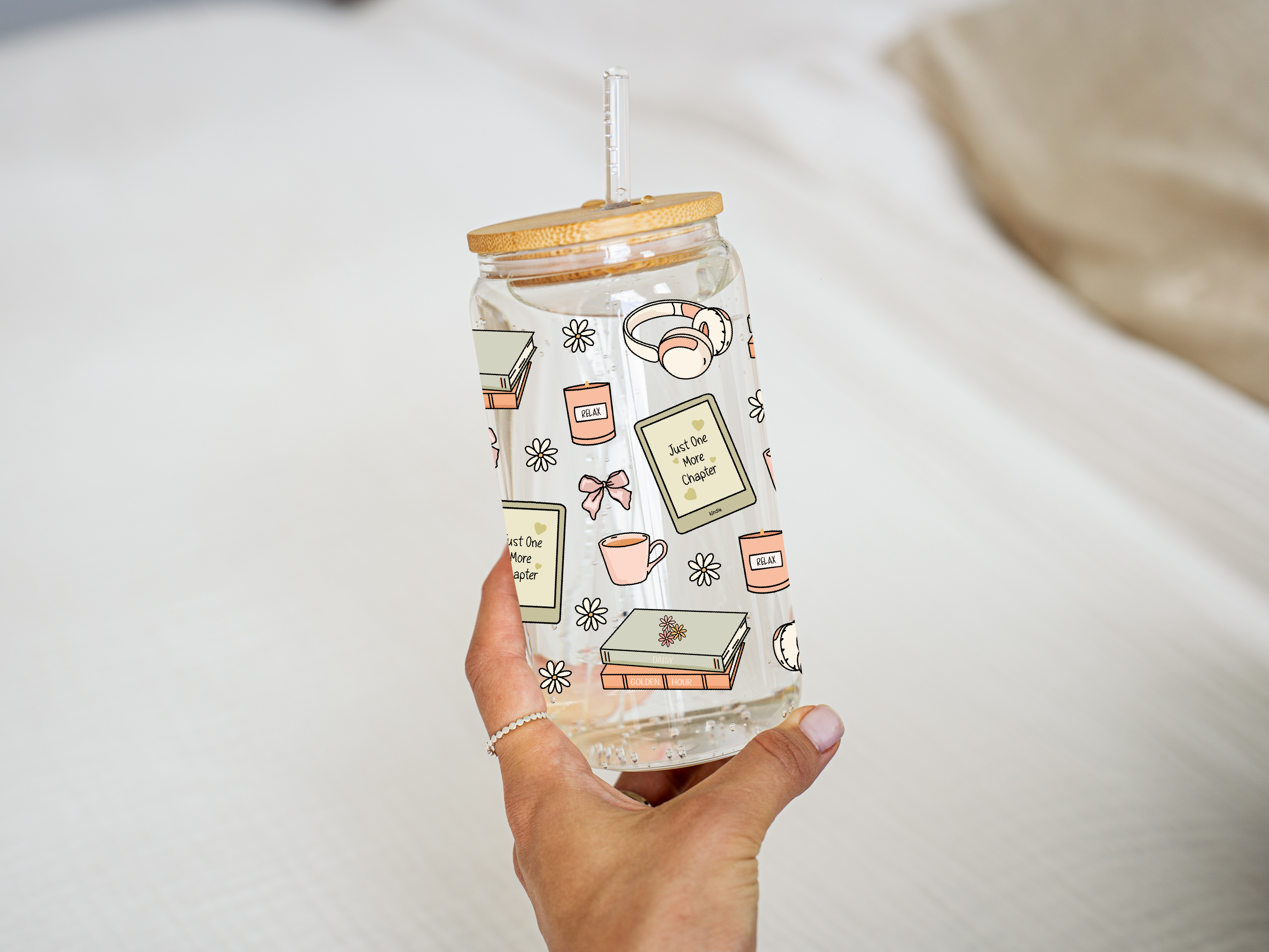 Just One More Chapter Glass Cup