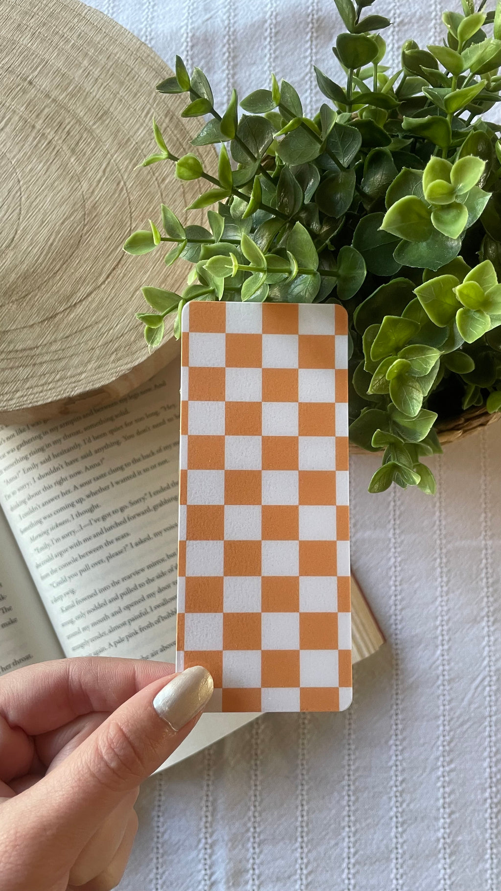 Checkered Laminated Bookmark